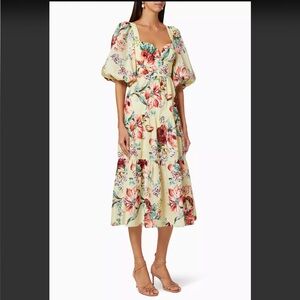 Alice McCall Baby Dee Floral Midi Dress in Buttercup Yellow NWT